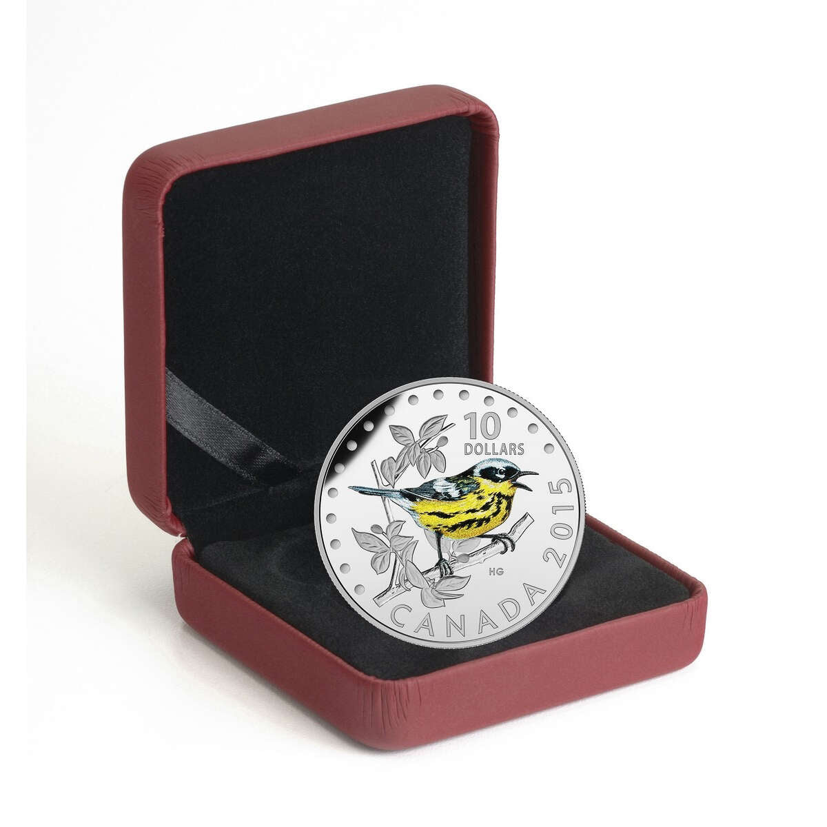 2015 $10 Colourful Songbirds of Canada: The Magnolia Warbler - Pure Silver Coin