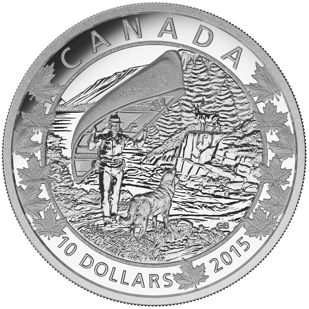 2015 $10 Canoe Across Canada: Wondrous West - Pure Silver Coin