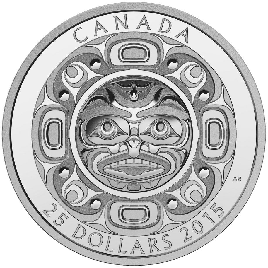 2015 $25 Singing Moon Mask - Pure Silver 3-Coin Set