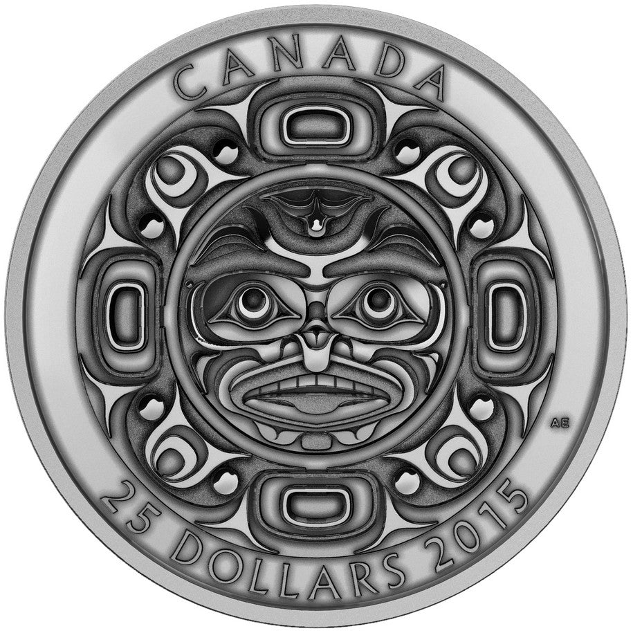 2015 $25 Singing Moon Mask - Pure Silver 3-Coin Set