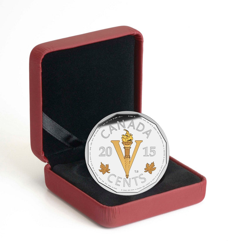 2015 5c Legacy of the Canadian Nickel: The Victory Coin - Pure Silver Coin