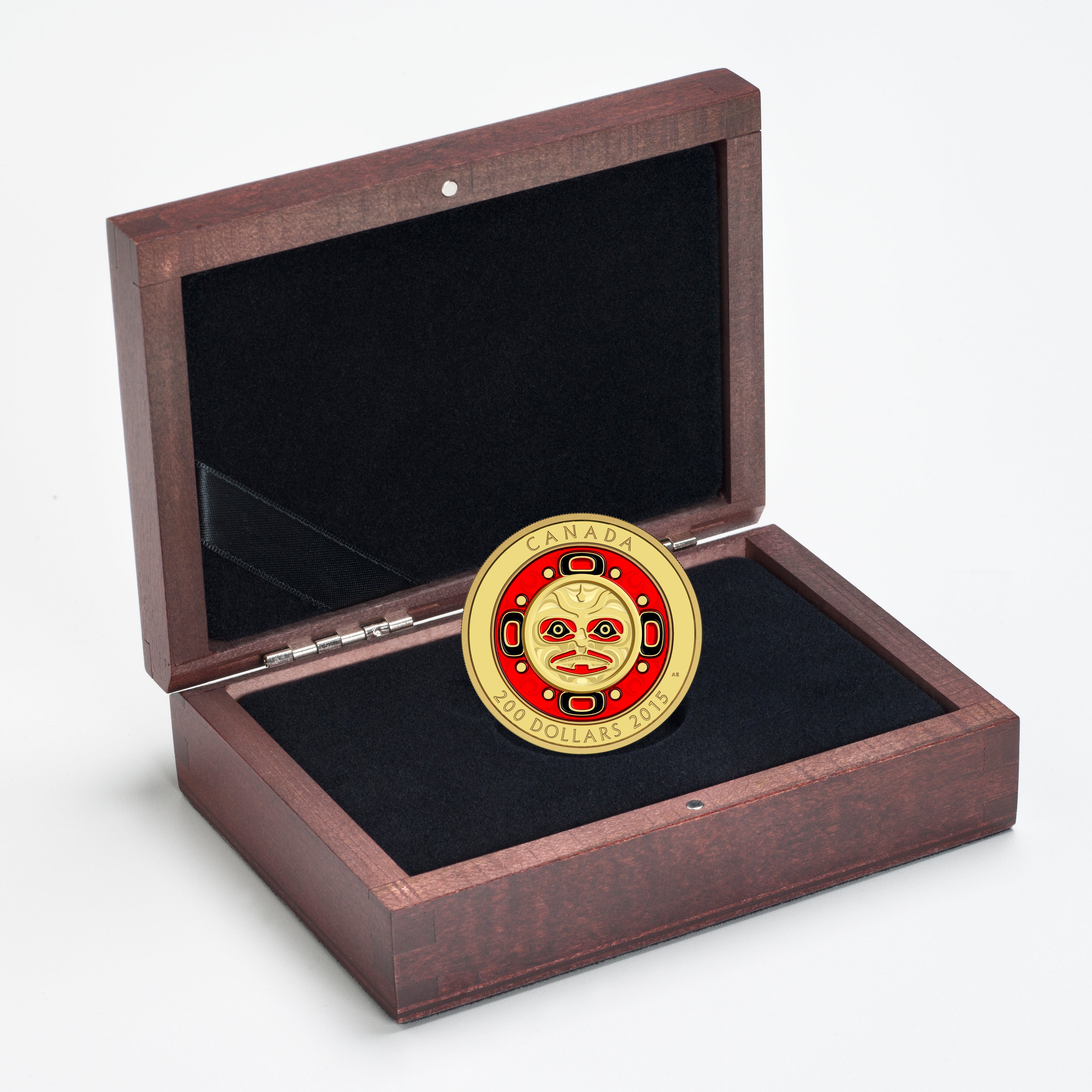 2015 $200 Singing Moon Mask - Pure Gold Coin