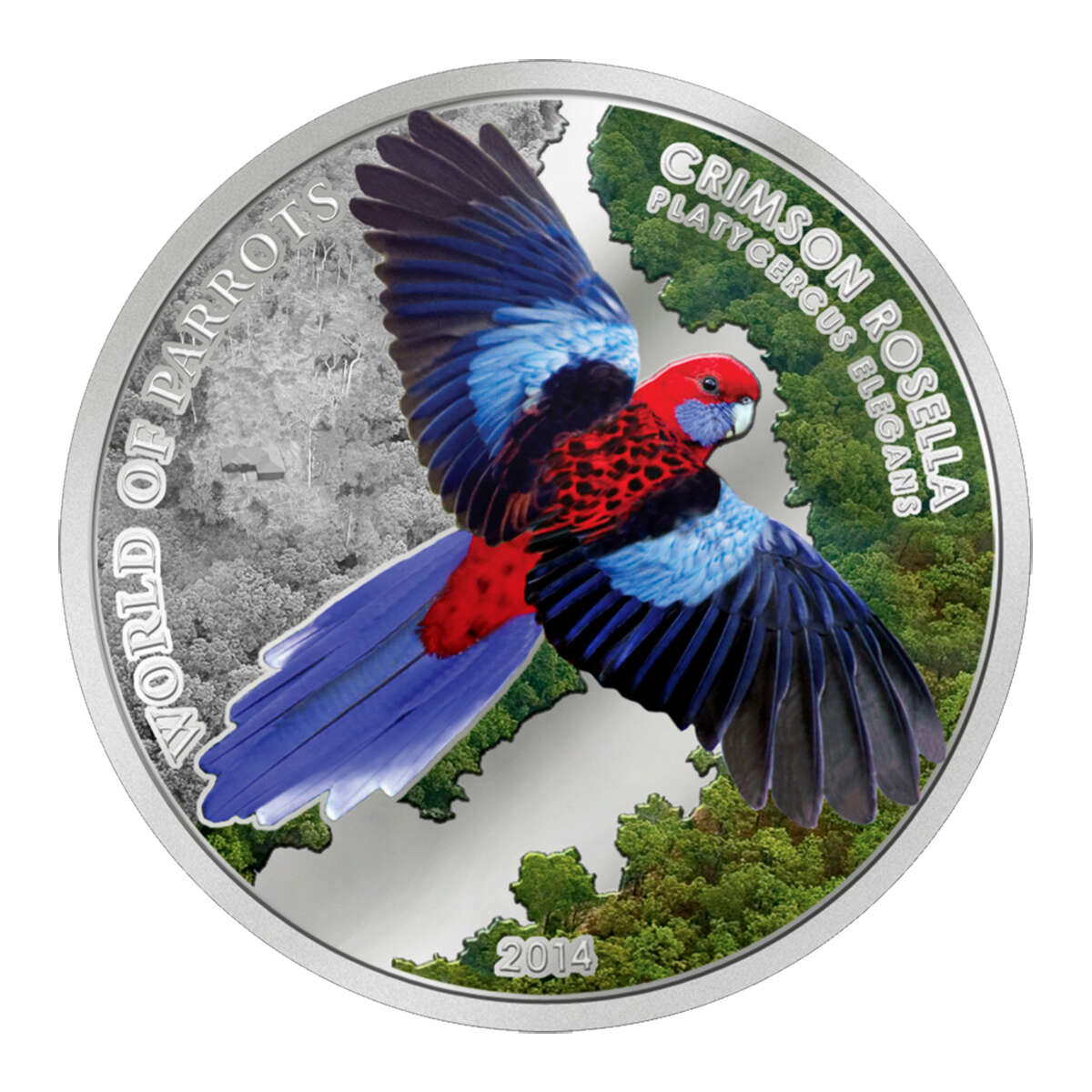 2014 $5 Silver Crimson Rosella