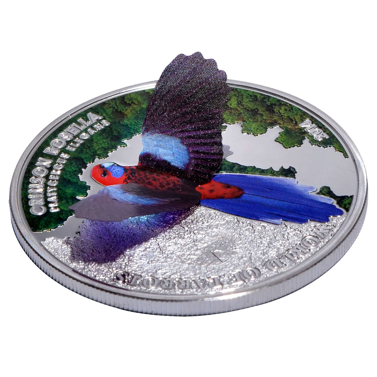 2014 $5 Silver Crimson Rosella