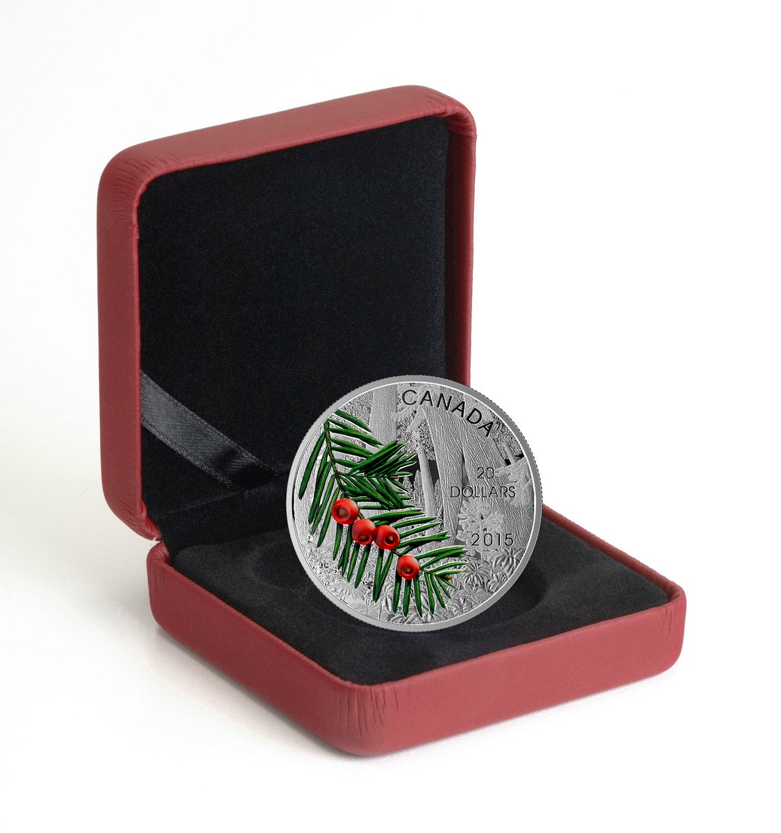 2015 $20 Forests of Canada: Columbian Yew Tree - Pure Silver Coin