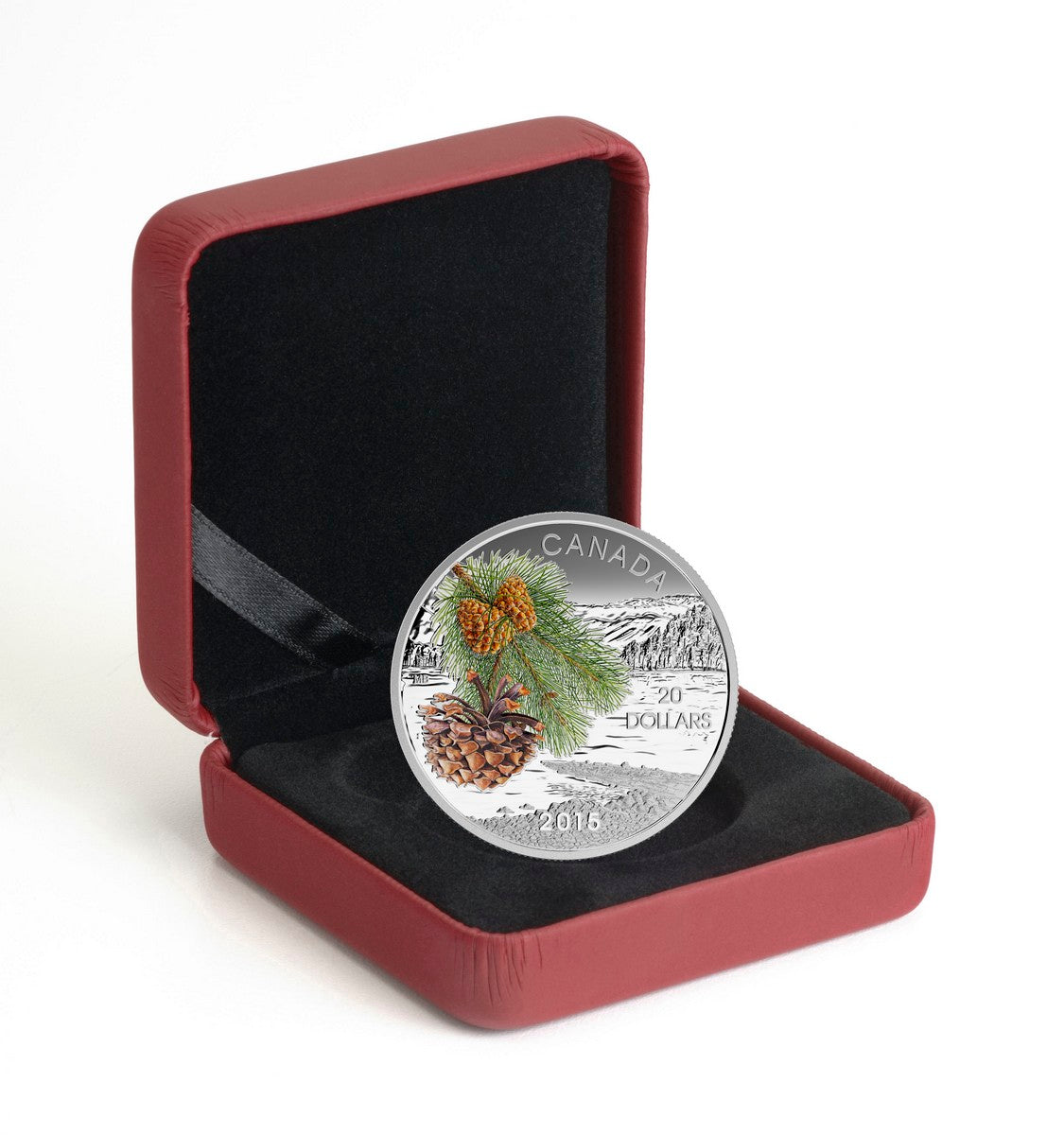 2015 $20 Forests of Canada: Coast Shore Pine - Pure Silver Coin