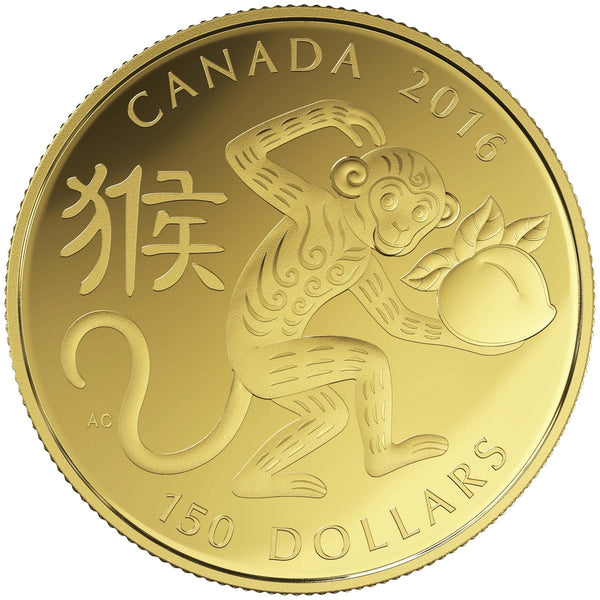2016 $150 Year of the Monkey - 18kt. Gold Coin