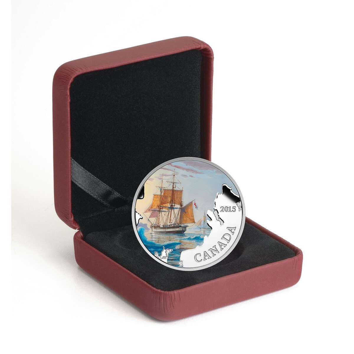 2015 $20 Lost Ships in Canadian Waters: Franklin's Lost Expedition - Pure Silver Coin