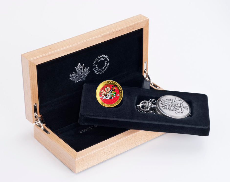 2015 $100 Looney Tunes<sup>TM</sup>: Bugs Bunny and Friends - 14-kt. Gold Coin and Pocket Watch