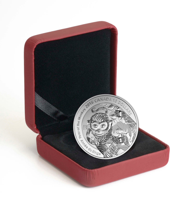 2016 $10 Year of the Monkey - Pure Silver Coin