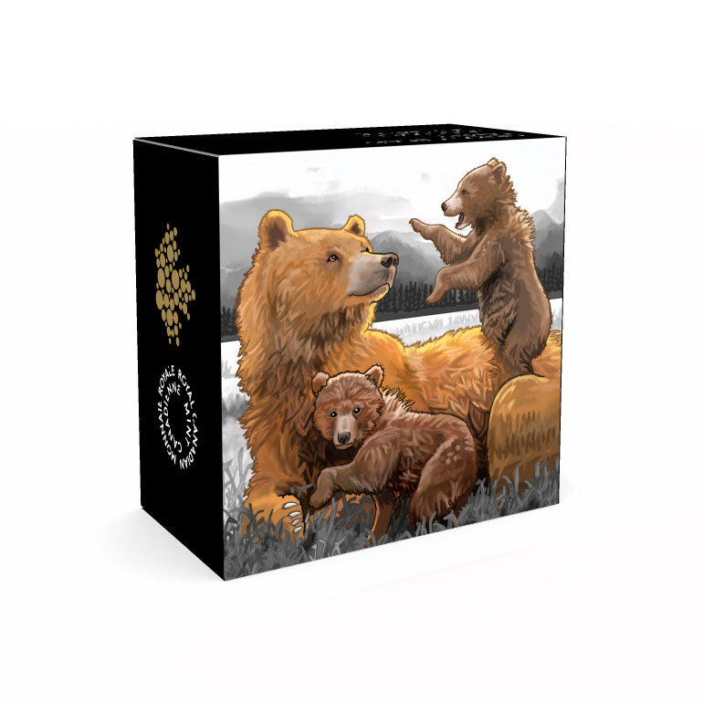 2015 $20 Grizzly Bear: Family - Pure Silver Coin