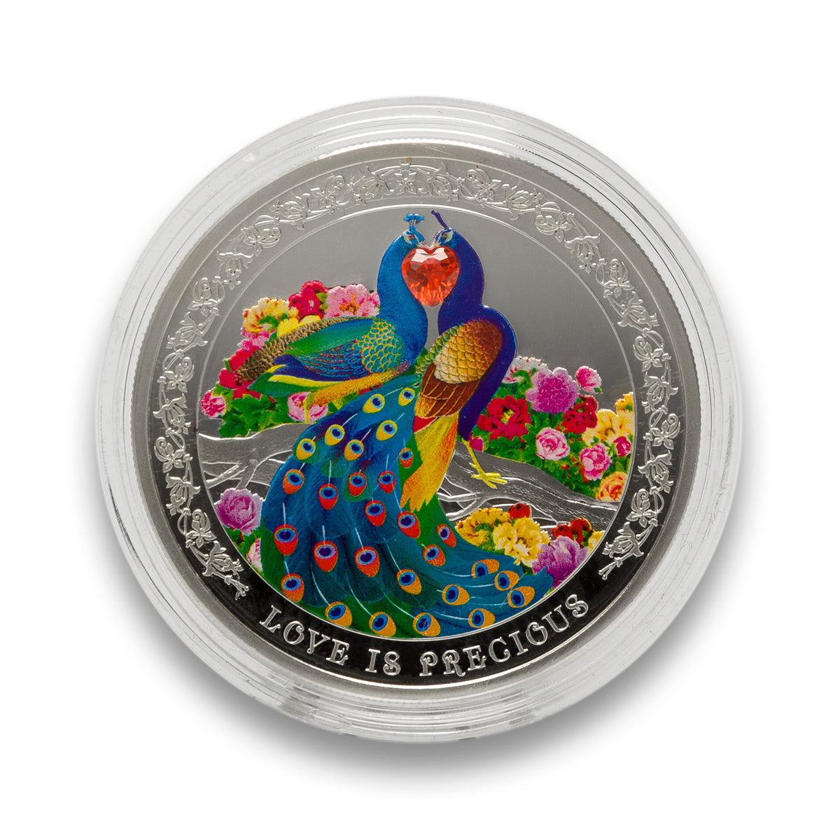 2015 $2 Love is Precious: Peafowls - Pure Silver Coin