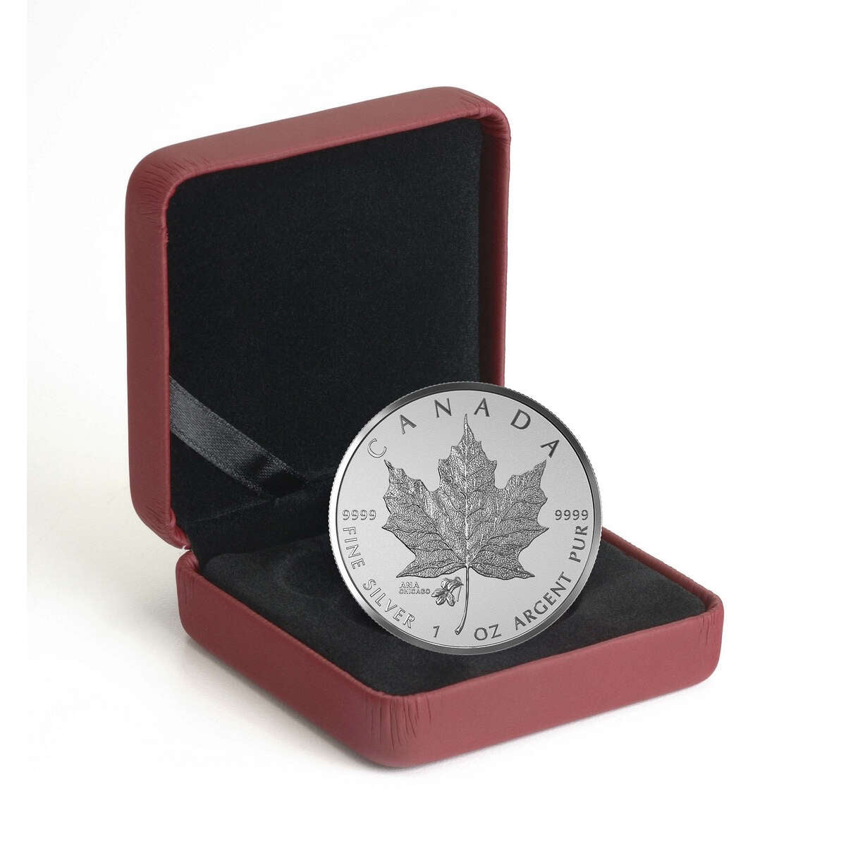 2015 $5 Maple Leaf ANA Privy: Chicago Violet - Pure Silver Coin