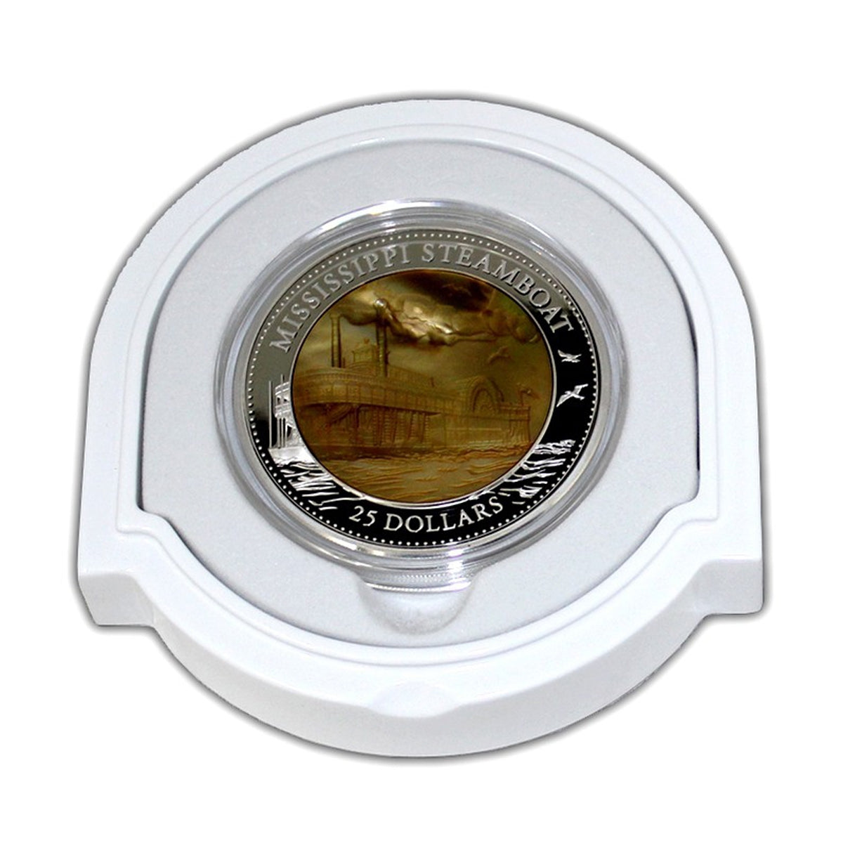 2015 $25 Mississippi Steamboat - Pure Silver Coin