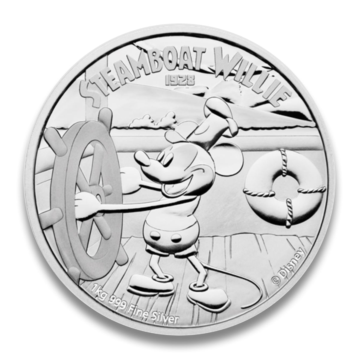 2015 $100 Steamboat Willie - Pure Silver Kilo Coin