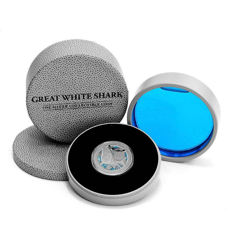 2012 $2 Ocean Predators: Great White Shark - 1 oz. Pure Silver Coin