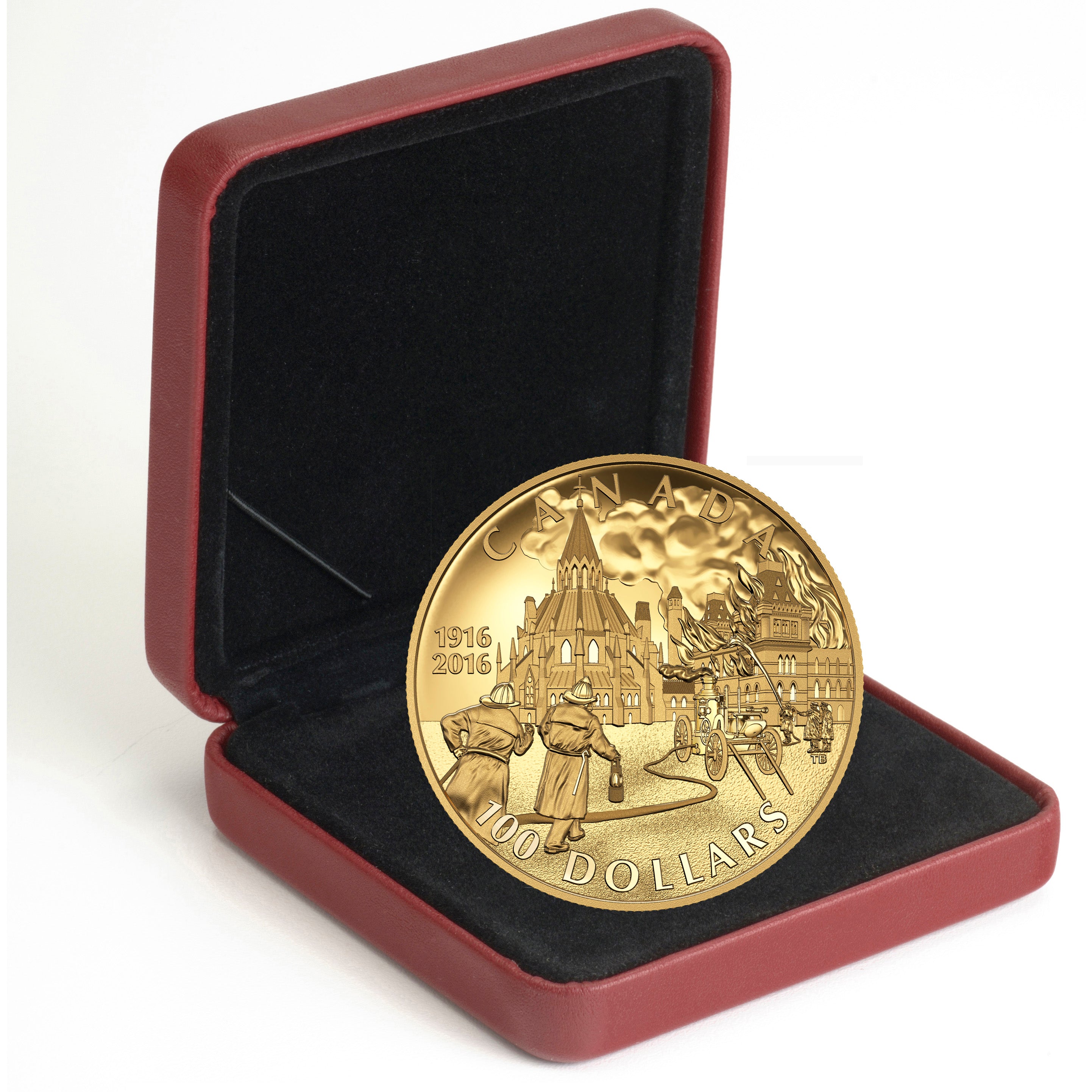 2016 $100 Centennial of the Parliament Buildings Fire and the Preservation of the Library of Parliament - 14-kt. Gold Coin