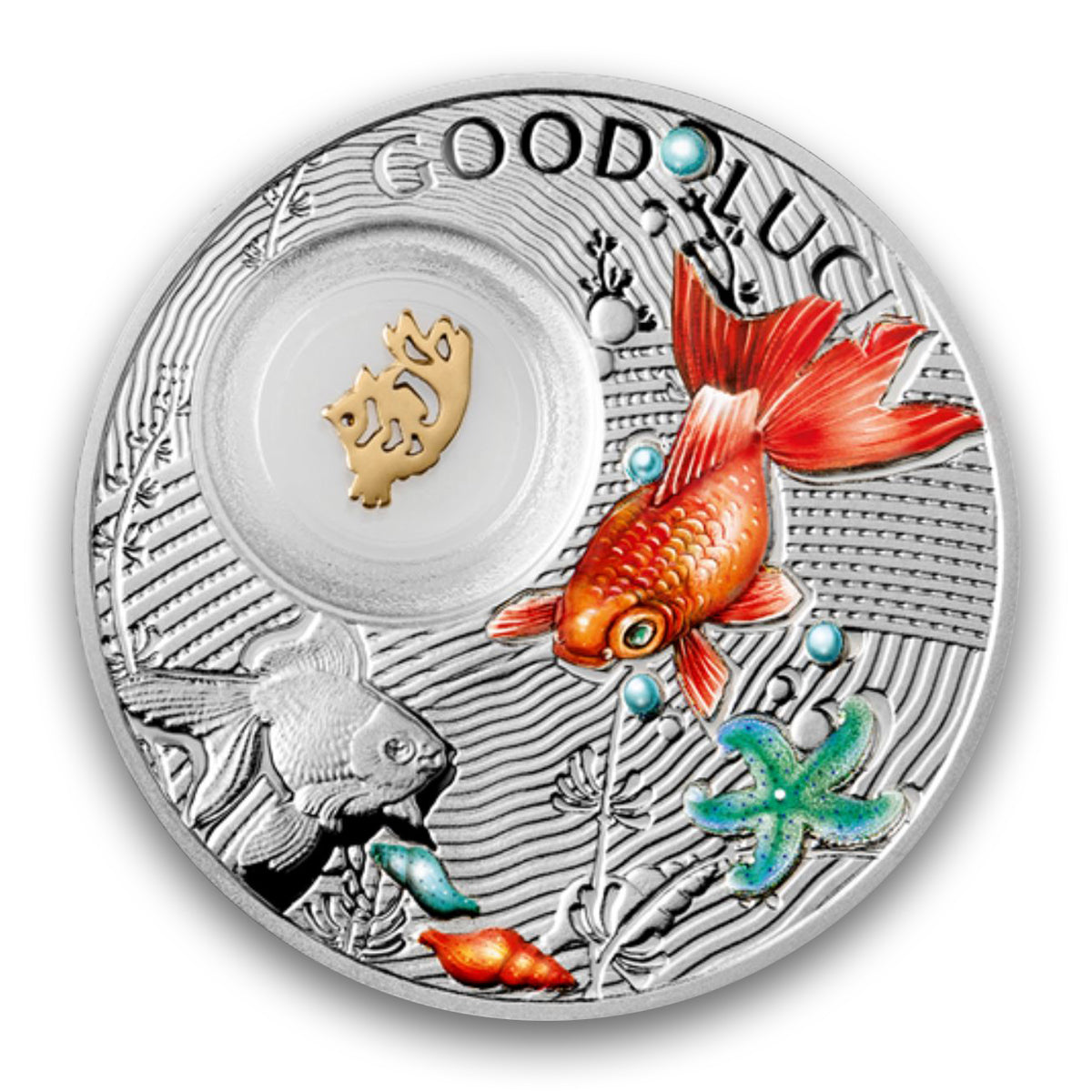 2014 $1 Symbols of Luck: Goldfish - Pure Silver Coin