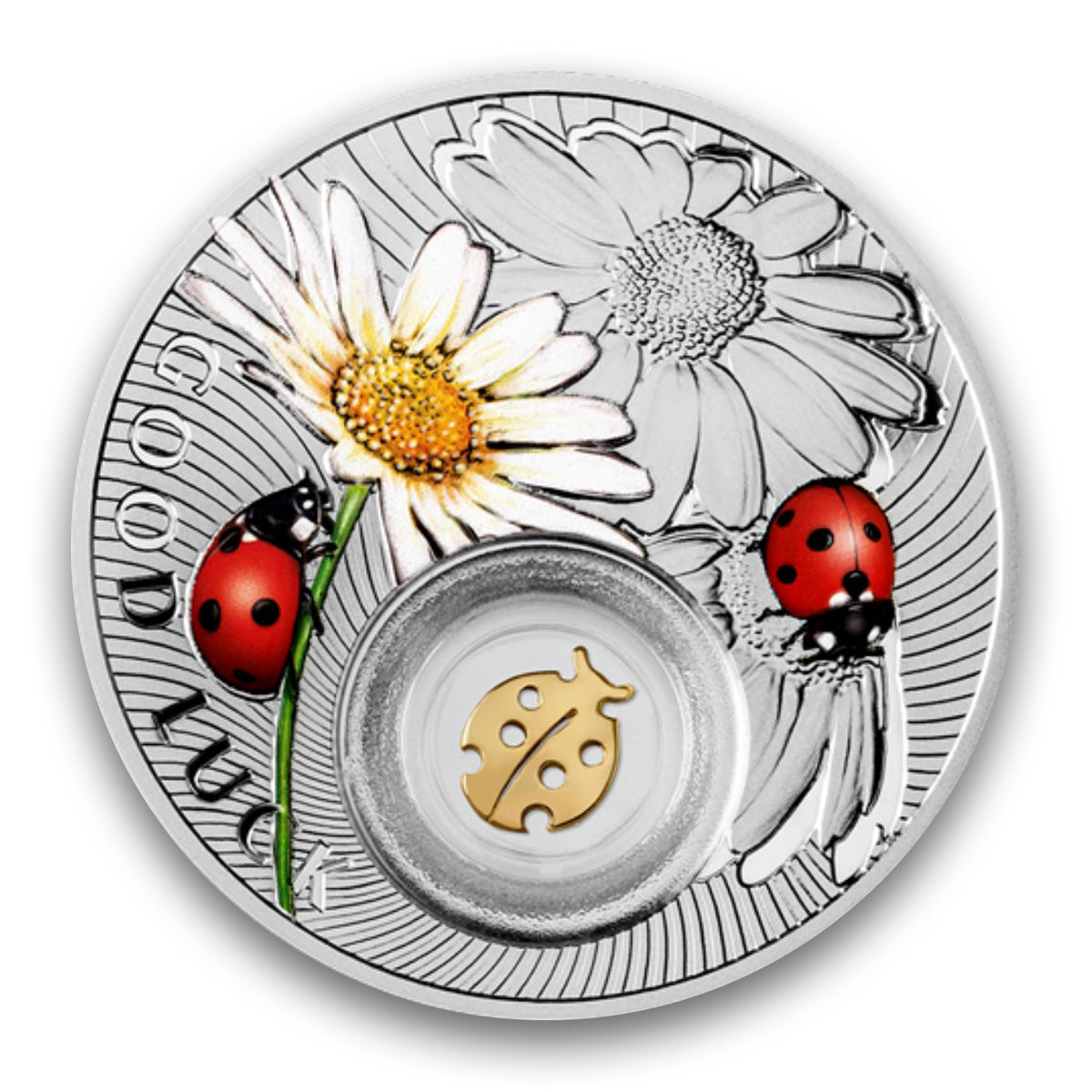 2014 $1 Symbols of Luck: Ladybird - Pure Silver Coin