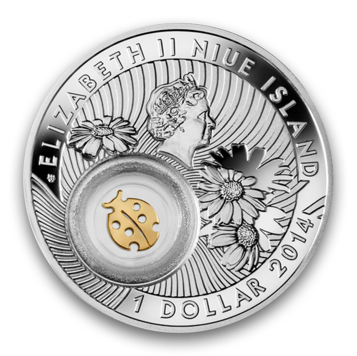 2014 $1 Symbols of Luck: Ladybird - Pure Silver Coin