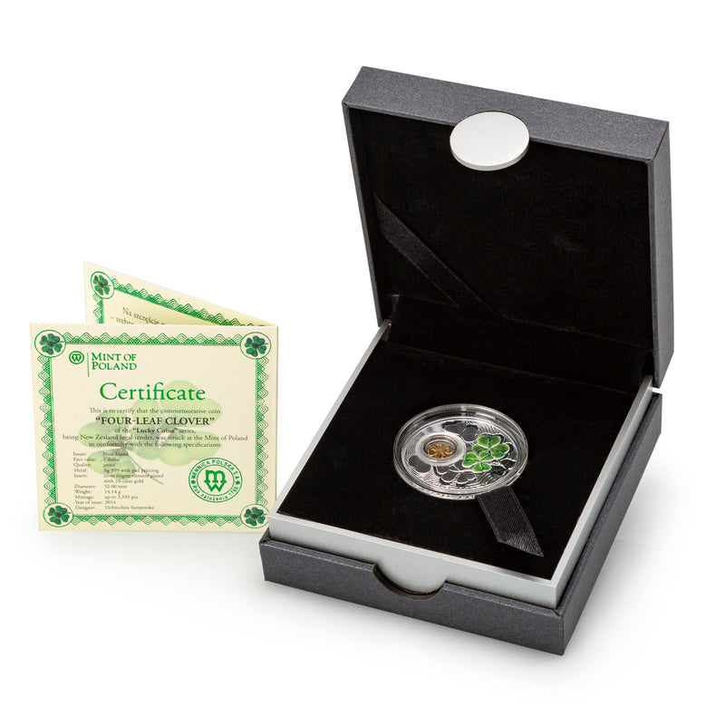 2014 $1 Four Leaf Clover - Fine Silver Coin