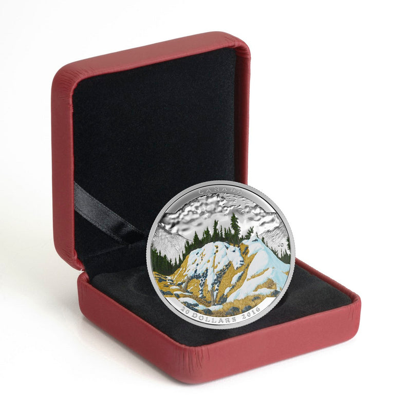 2016 $20 Landscape Illusion: Mountain Goat - Pure Silver Coin