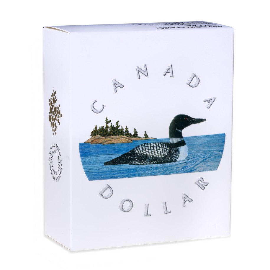 2016 $1 Coloured Big Coin Series: Loon - Pure Silver Coin