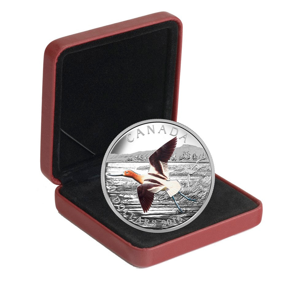 2016 $20 The Migratory Birds Convention: 100 Years of Protection The American Avocet - Pure Silver Coin