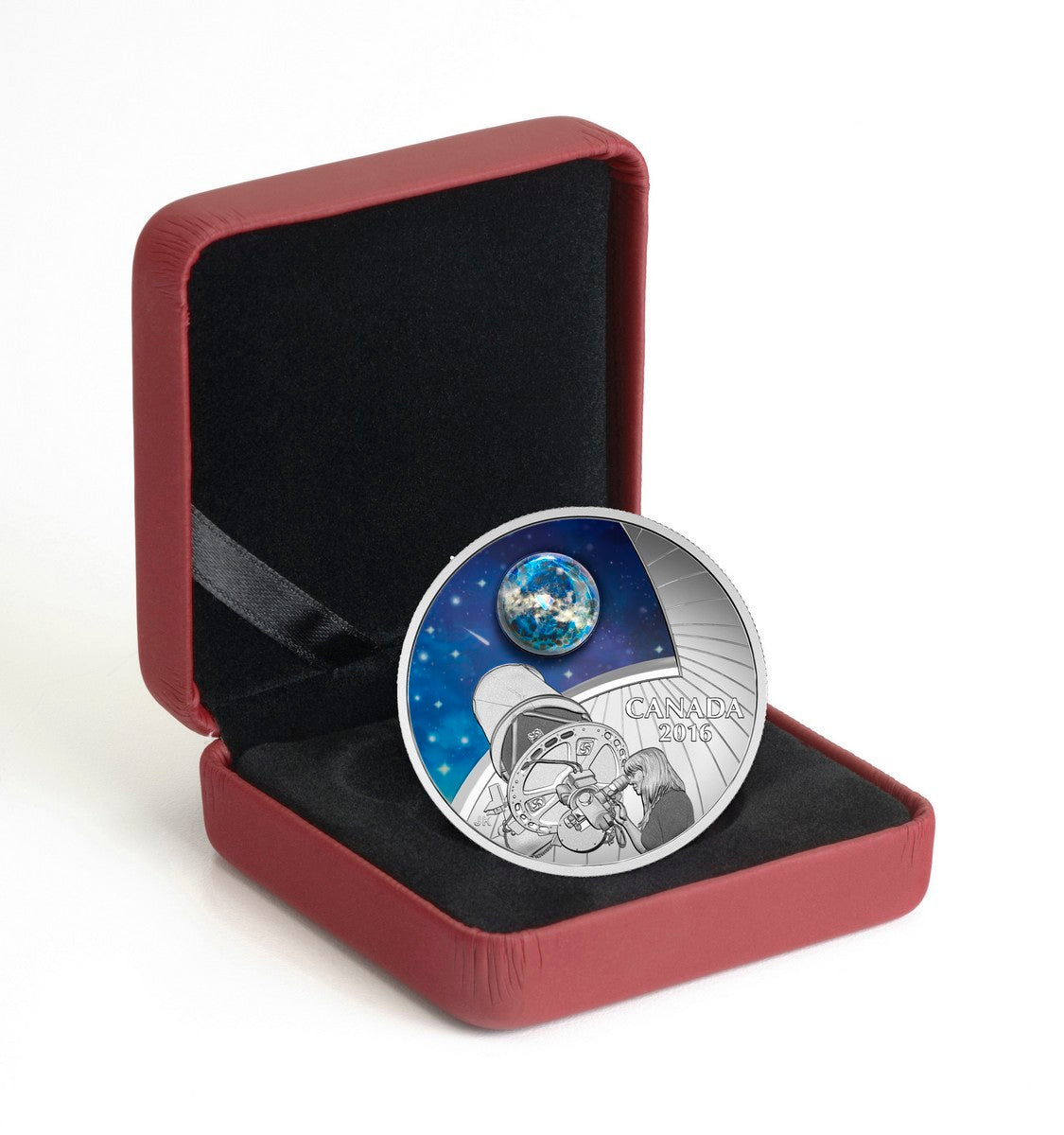 2016 $20 The Universe Glow-in-the-Dark Glass with Opal - Pure Silver Coin