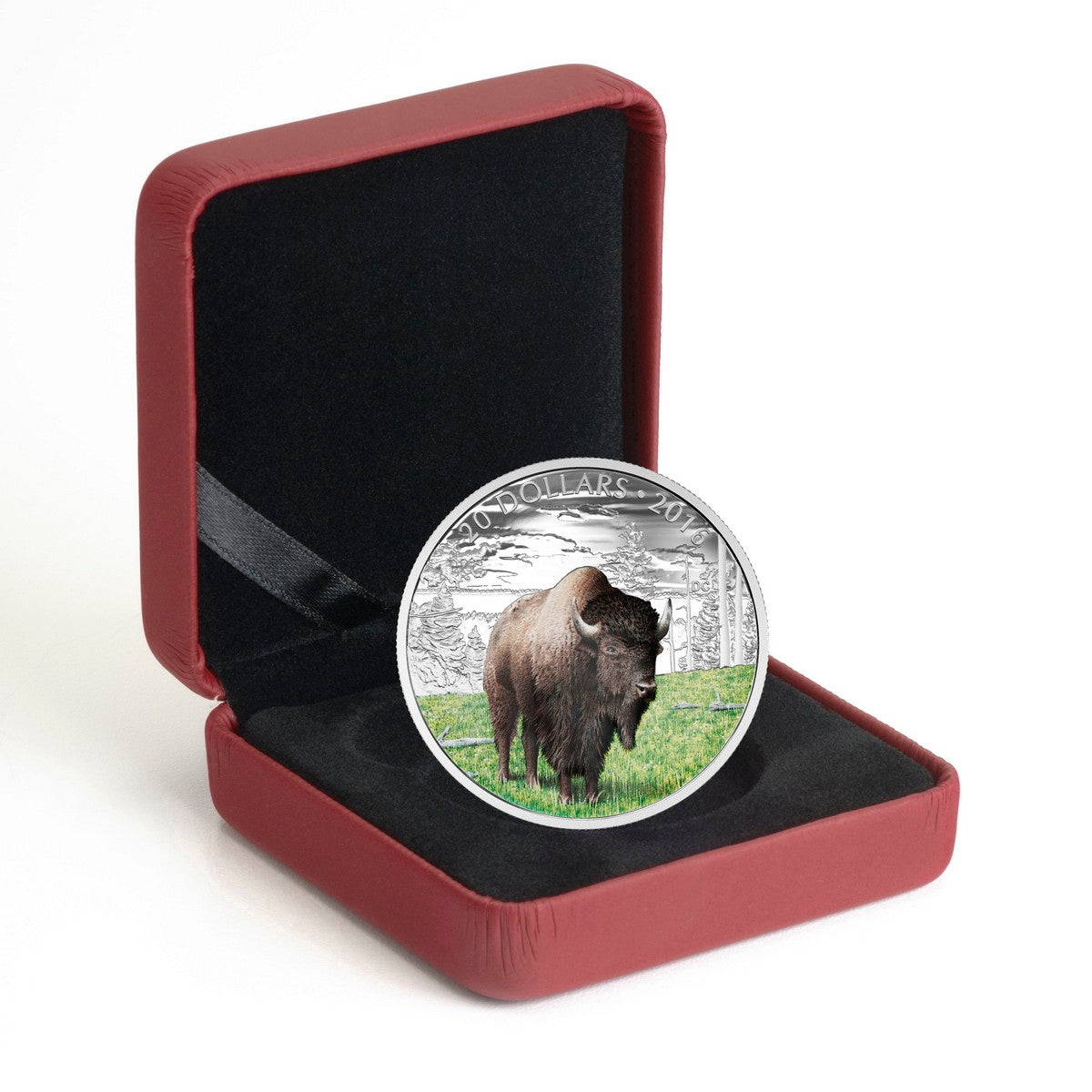 2016 $20 Majestic Animals II: The Benevolent Bison - Pure Silver Coin