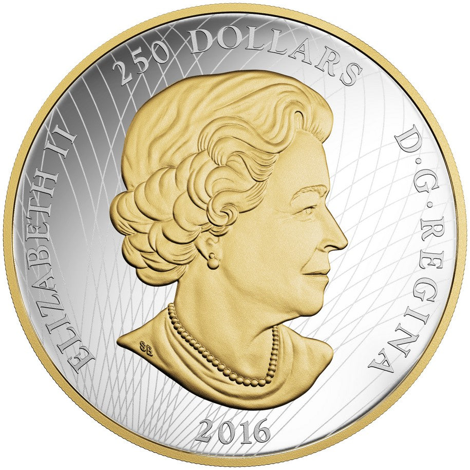 2016 $250 Maple Leaf Forever - Pure Silver Kilo Coin