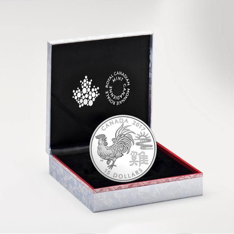 2017 $15 Year of the Rooster - Pure Silver Coin