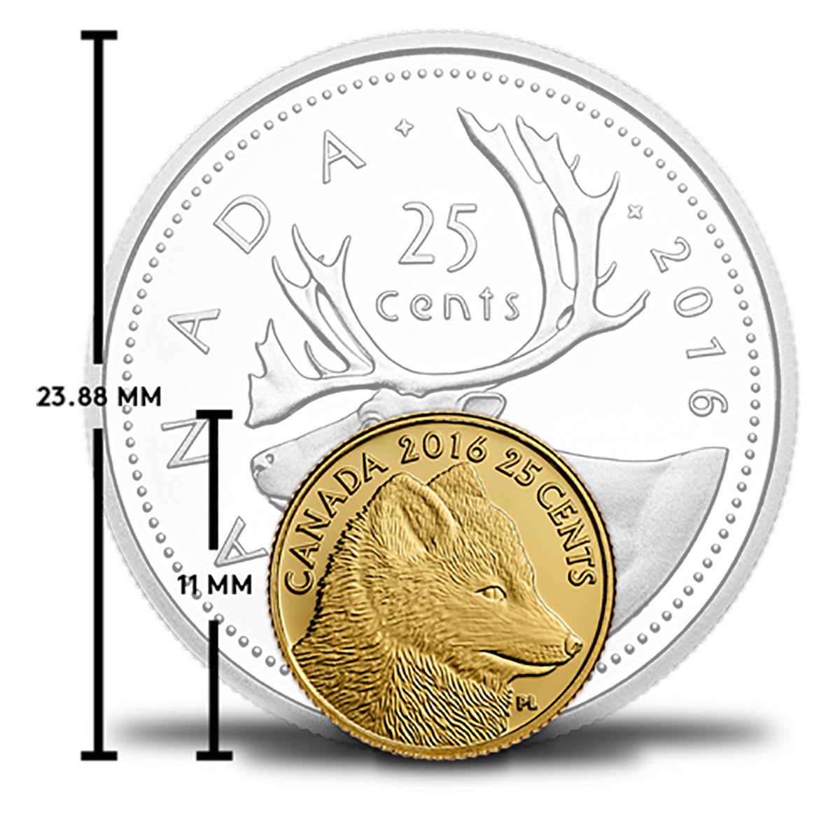 2017 25 Cent Predator vs. Prey: Arctic Fox and Arctic Hare - Pure Gold Set