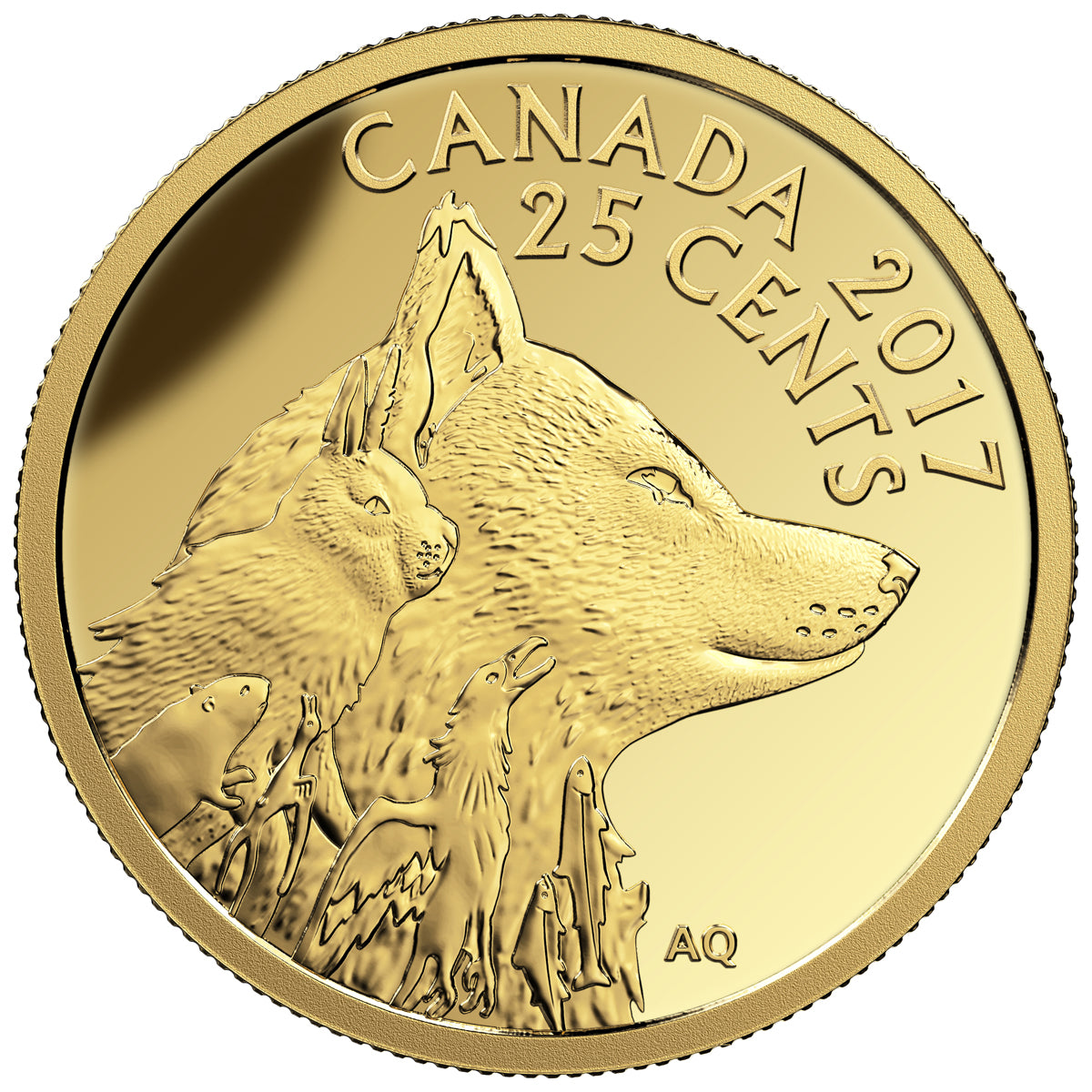 2017 25 Cent Predator vs. Prey: Arctic Fox and Arctic Hare - Pure Gold Set