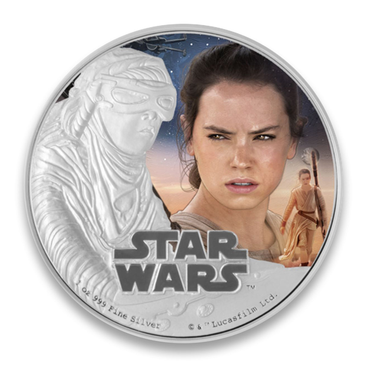 2016 $2 Star Wars: Rey - Pure Silver Coin