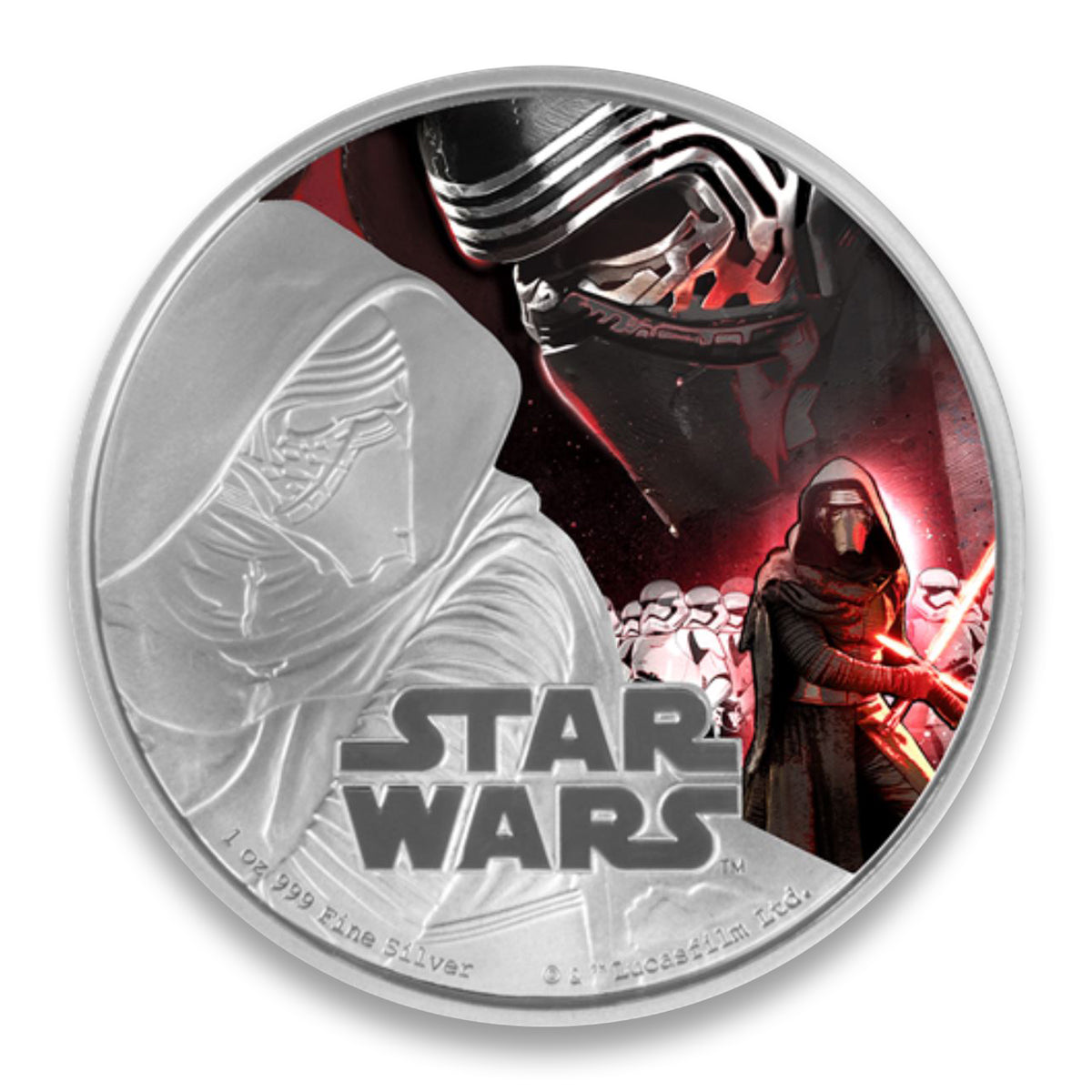 2016 $2 Star Wars: Kylo Ren - Pure Silver Coin