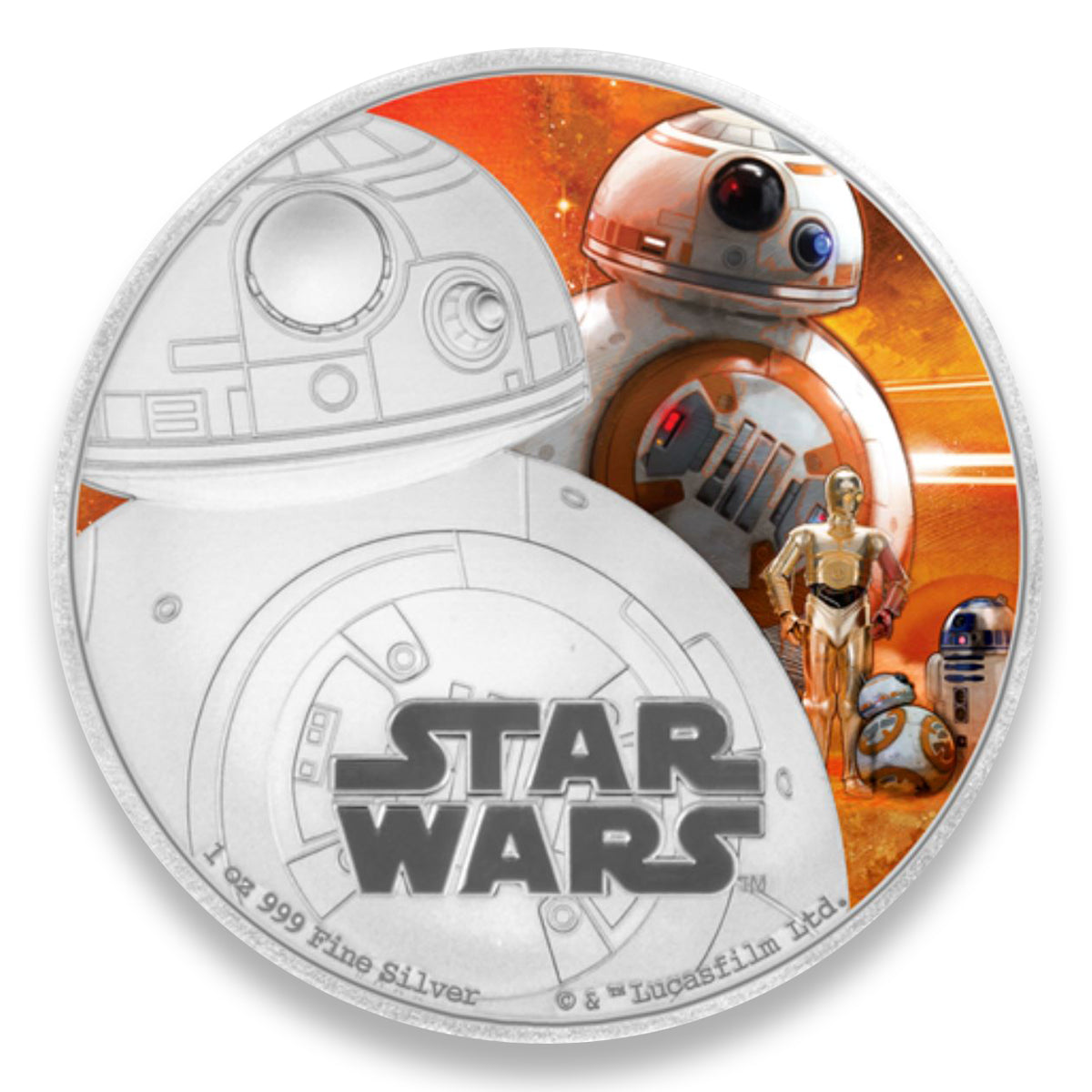 2016 $2 Star Wars: BB-8 - Pure Silver Coin