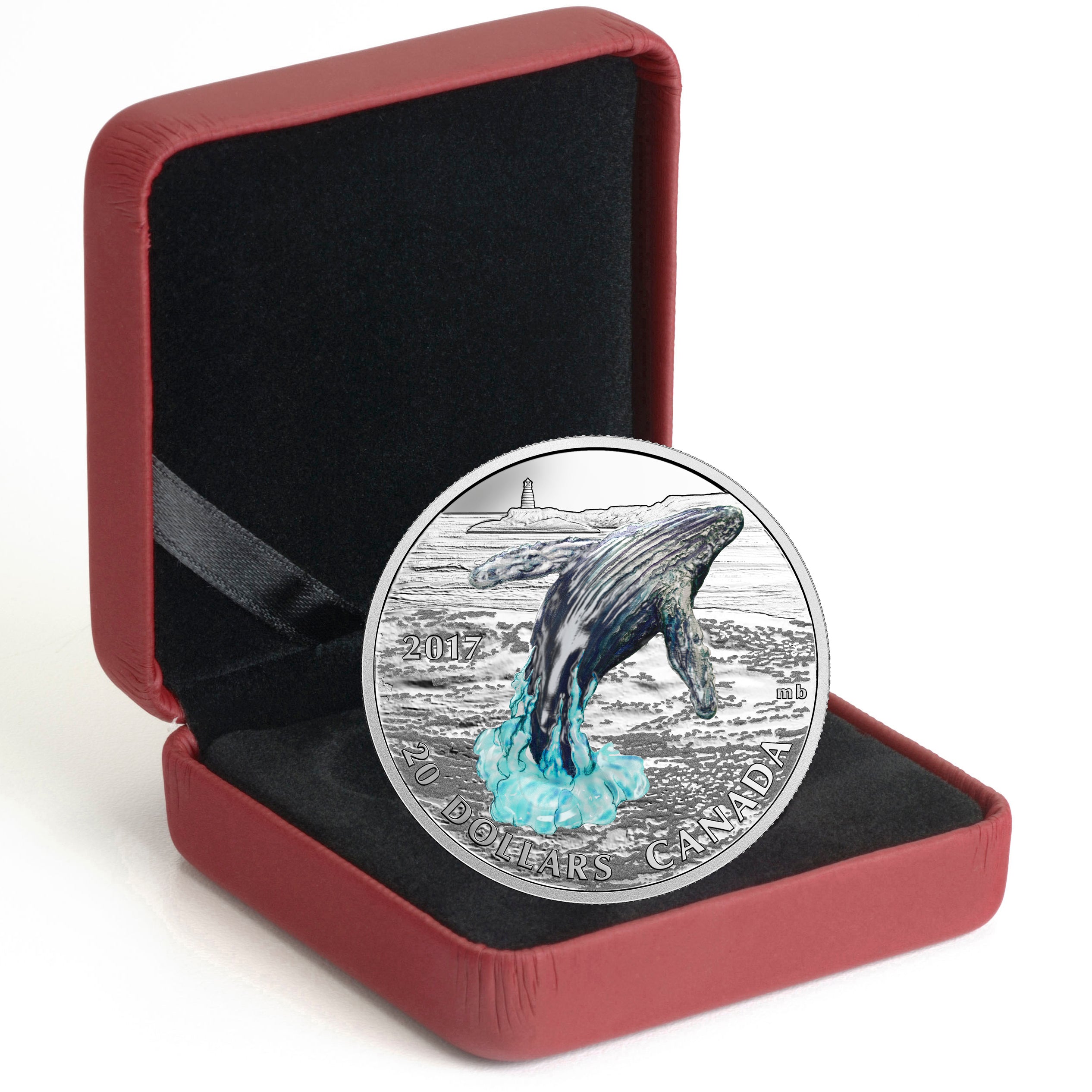 2017 $20 Breaching Whale - Pure Silver Coin