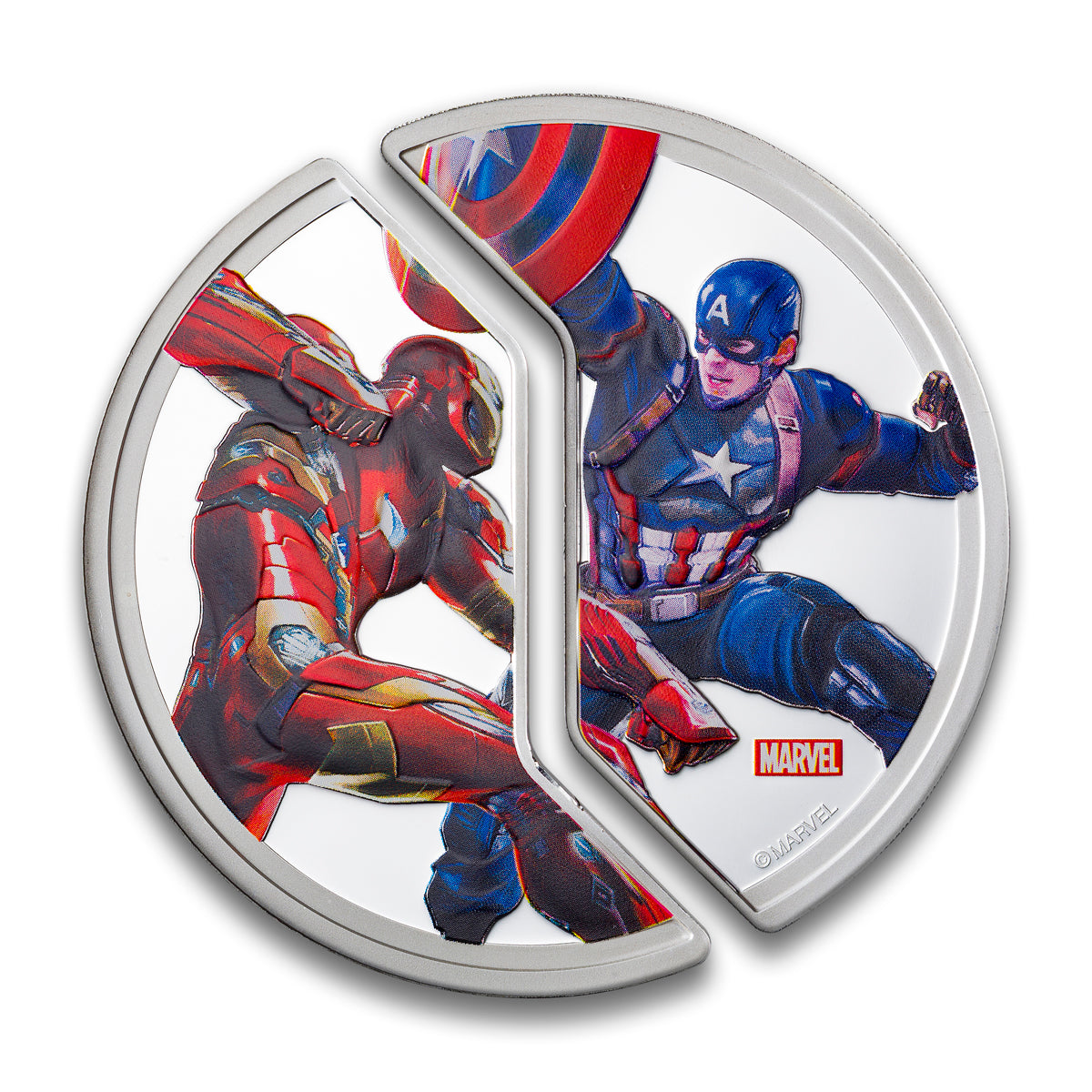 2016 $1 Captain America: Civil War - Pure Silver 6-Coin Set with Lunchbox Display Case