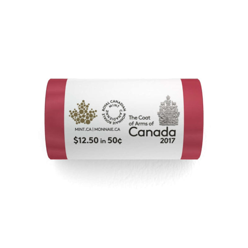 2017 50c Coat of Arms and Canada 150 Special Wrap Rolls - 2 Pack