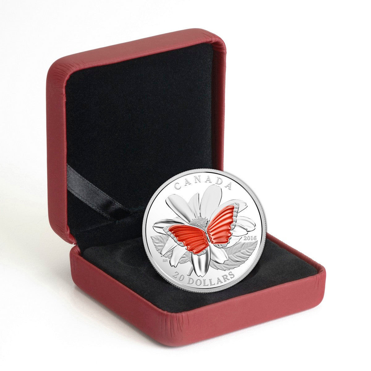 2016 $20 The Colourful Wings of a Butterfly - Pure Silver Coin
