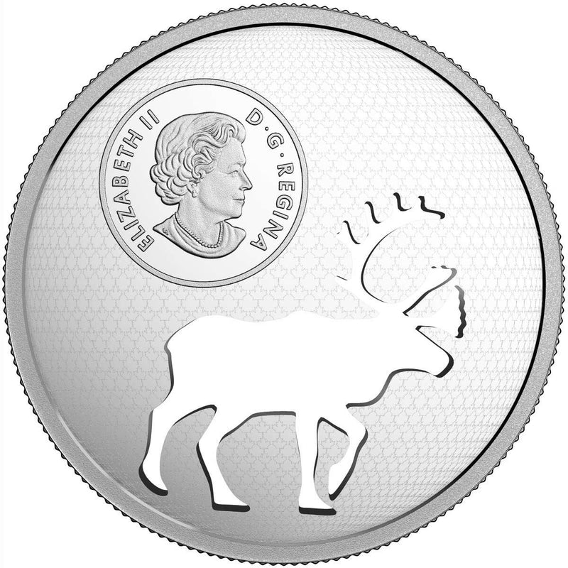2017 $30 Endangered Animal Cutout: Woodland Caribou - Pure Silver Coin