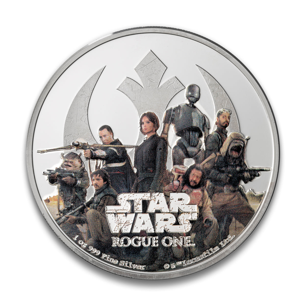 2017 $2 Star Wars Rogue One: Rebel Alliance - Pure Silver Coin