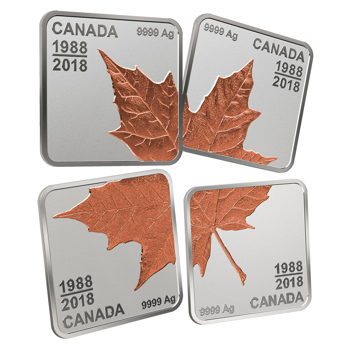 2018 $3 Maple Leaf Quartet: Thirty Years - Pure Silver Coin Set