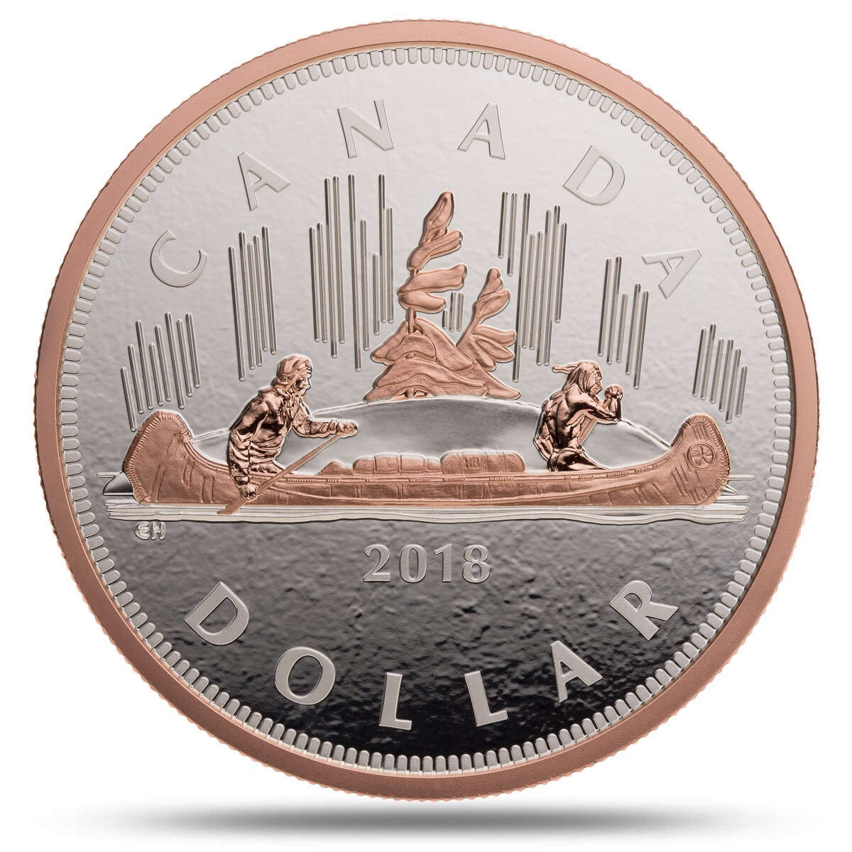 2018 Big Coin Series with Rose Gold Plating - 7 Coin Pure Silver Set