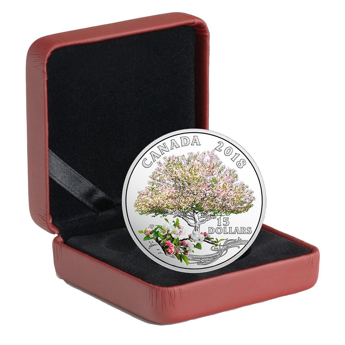 2018 $15 Celebration of Spring: Apple Blossoms - Pure Silver Coin