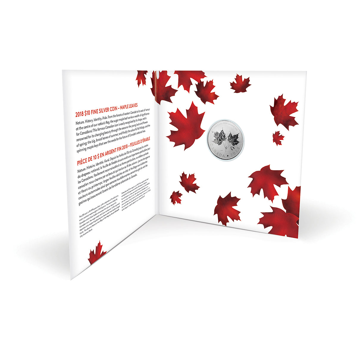 2018 $10 Maple Leaves - Pure Silver Coin