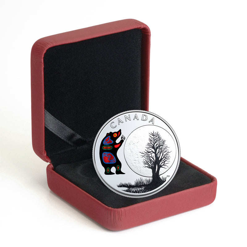 2018 $3 The Thirteen Teachings From Grandmother Moon : Bear Moon - Pure Silver Coin