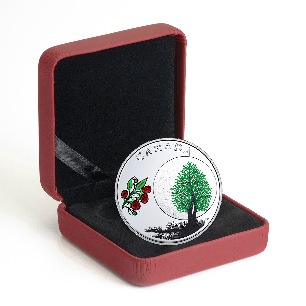 2018 $3 The Thirteen Teachings From Grandmother Moon : Raspberry Moon - Pure Silver Coin