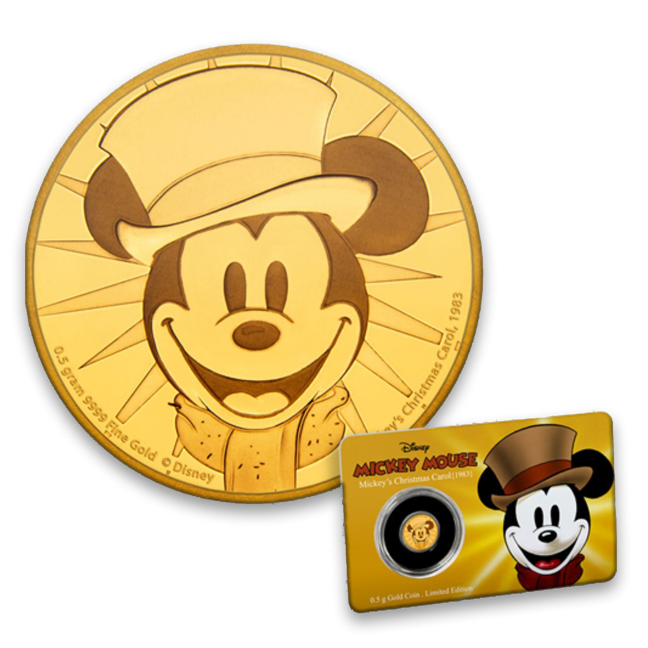 2017 $2.50 Mickey's Christmas Carol 1983 - Pure Gold Coin